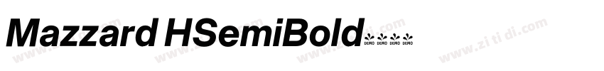 Mazzard HSemiBold字体转换